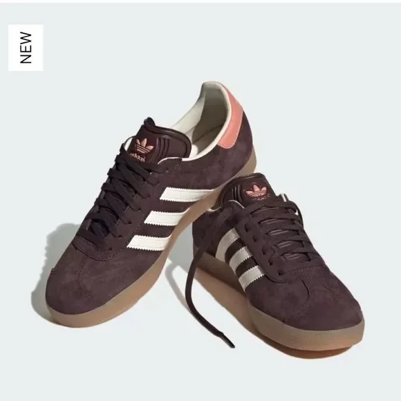 NWT Adidas Gazelle W Originals Sneakers Shadow Brown Cream Gum Size Women 6.5 - Picture 3 of 14